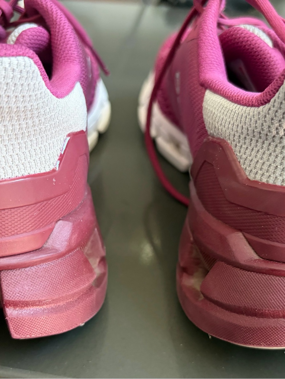 On Running Women's Pink Mesh Cloud Sneakers - Picture 10 of 11